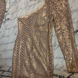 Sequin one shoulder dress